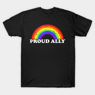 Proud Ally Rainbow Lgbt Pride Month For Men Women T-Shirt